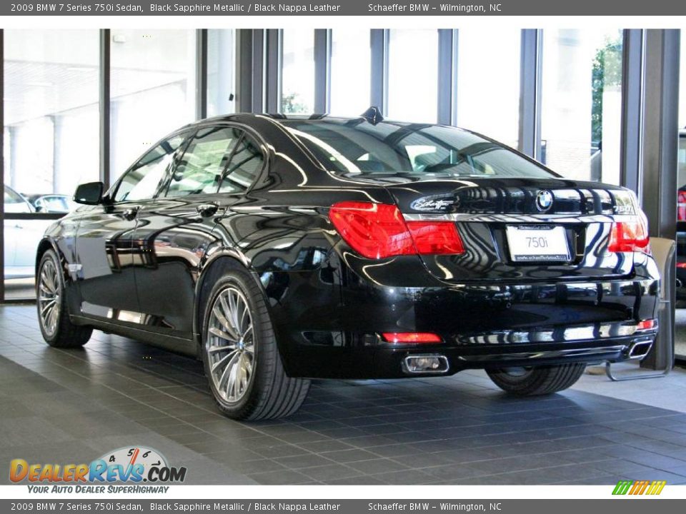 2009 BMW 7 Series 750i Sedan Black Sapphire Metallic / Black Nappa Leather Photo #3