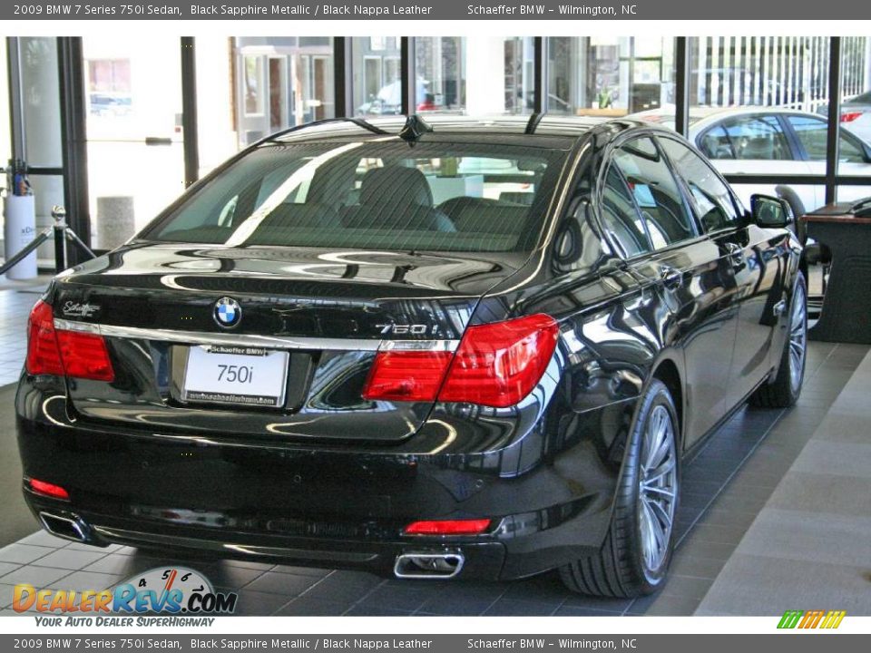 2009 BMW 7 Series 750i Sedan Black Sapphire Metallic / Black Nappa Leather Photo #4