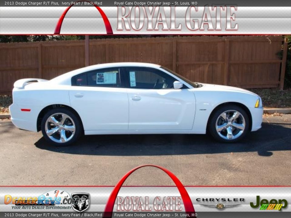 2013 Dodge Charger R/T Plus Ivory Pearl / Black/Red Photo #1