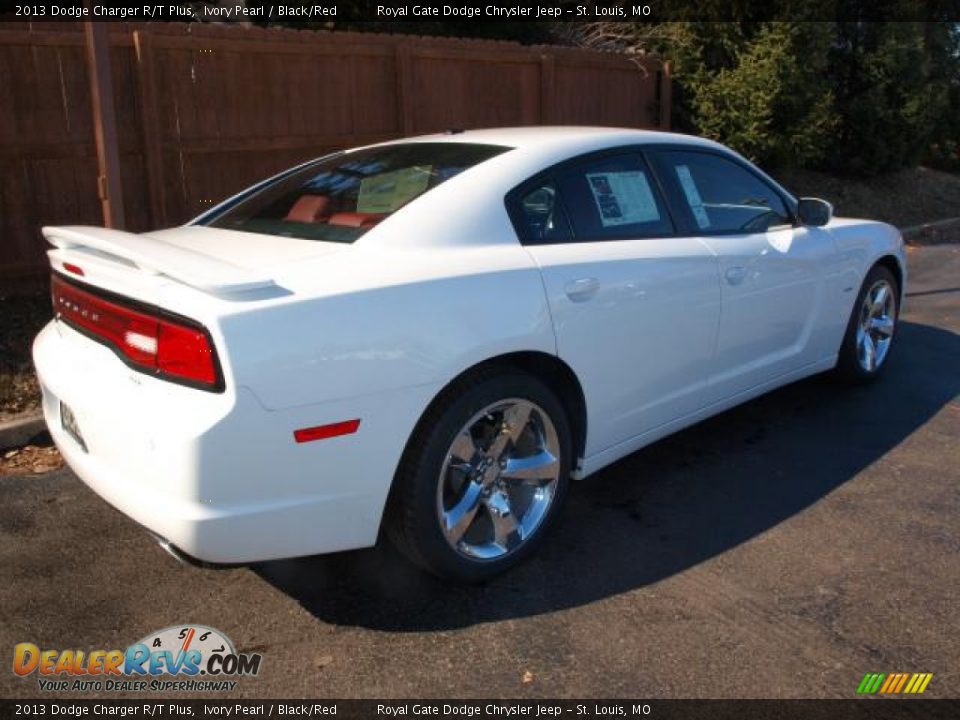 2013 Dodge Charger R/T Plus Ivory Pearl / Black/Red Photo #3