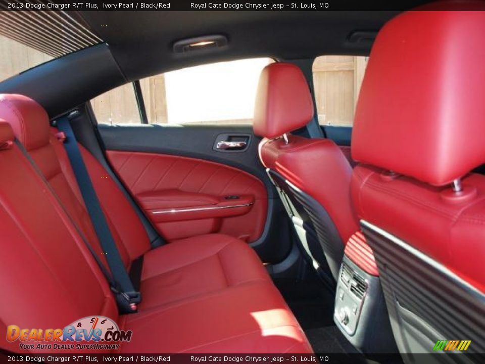 2013 Dodge Charger R/T Plus Ivory Pearl / Black/Red Photo #4