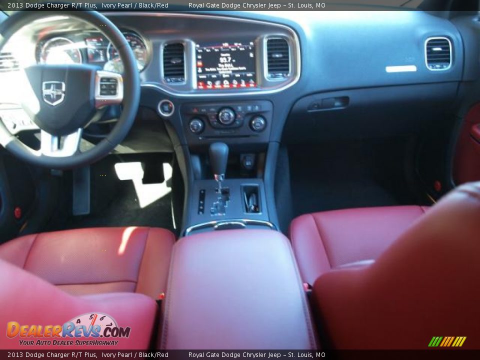 2013 Dodge Charger R/T Plus Ivory Pearl / Black/Red Photo #5