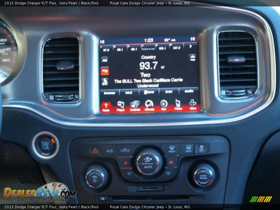 2013 Dodge Charger R/T Plus Ivory Pearl / Black/Red Photo #6