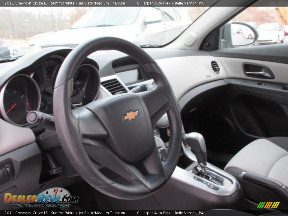 2011 Chevrolet Cruze LS Summit White / Jet Black/Medium Titanium Photo #13