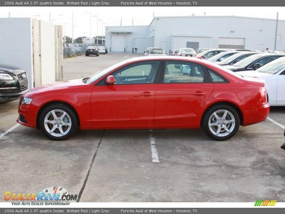 2009 Audi A4 2.0T quattro Sedan Brilliant Red / Light Grey Photo #1