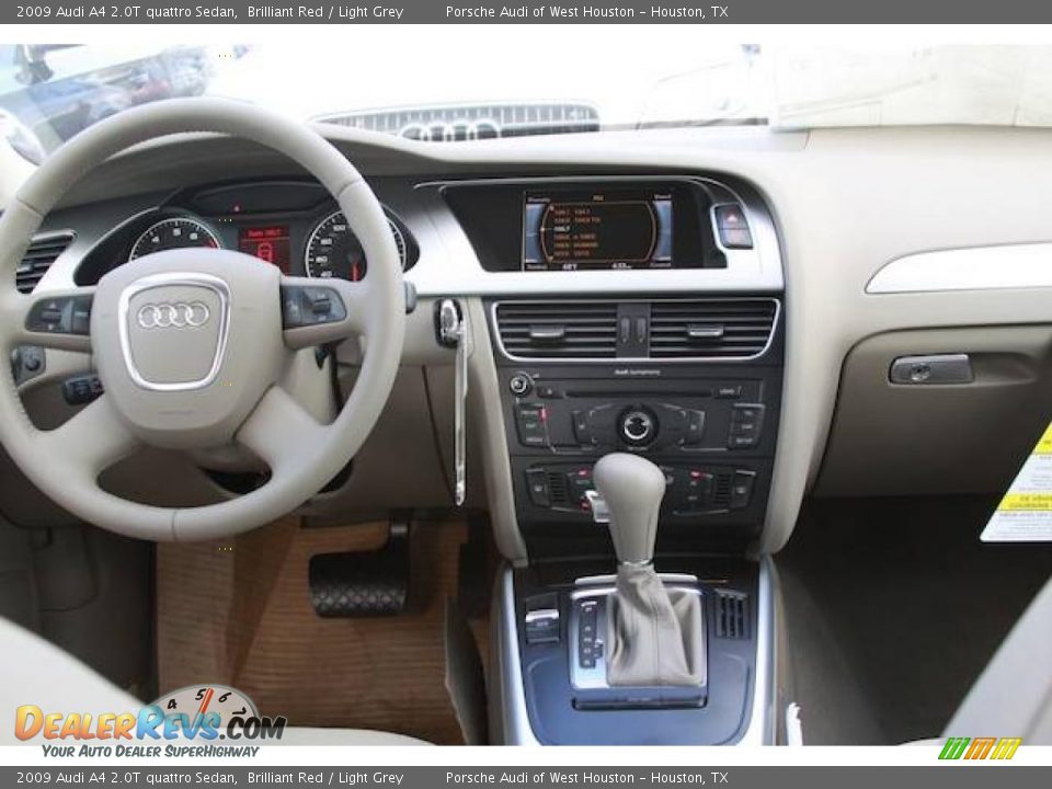 2009 Audi A4 2.0T quattro Sedan Brilliant Red / Light Grey Photo #2
