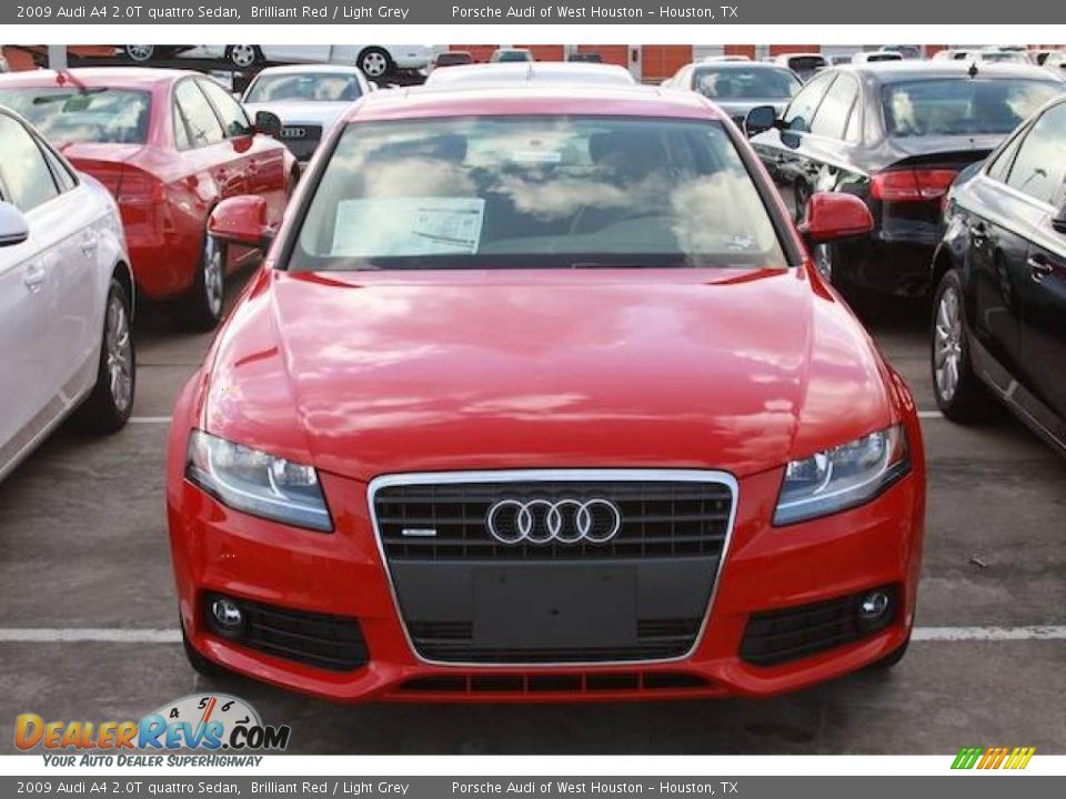 2009 Audi A4 2.0T quattro Sedan Brilliant Red / Light Grey Photo #3