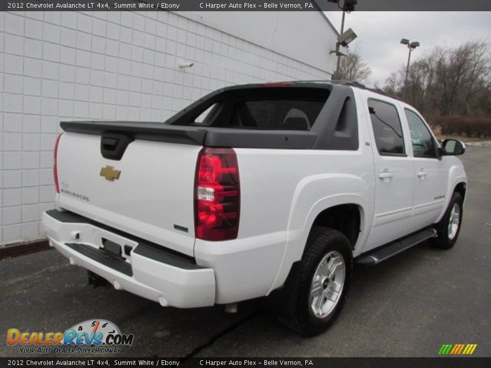 2012 Chevrolet Avalanche LT 4x4 Summit White / Ebony Photo #10