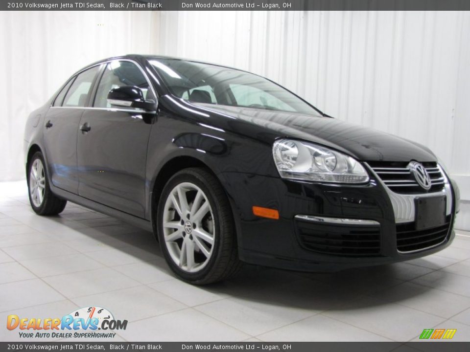 2010 Volkswagen Jetta TDI Sedan Black / Titan Black Photo #1