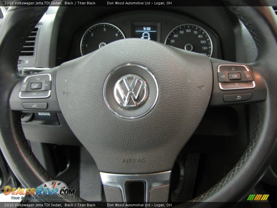 2010 Volkswagen Jetta TDI Sedan Black / Titan Black Photo #14