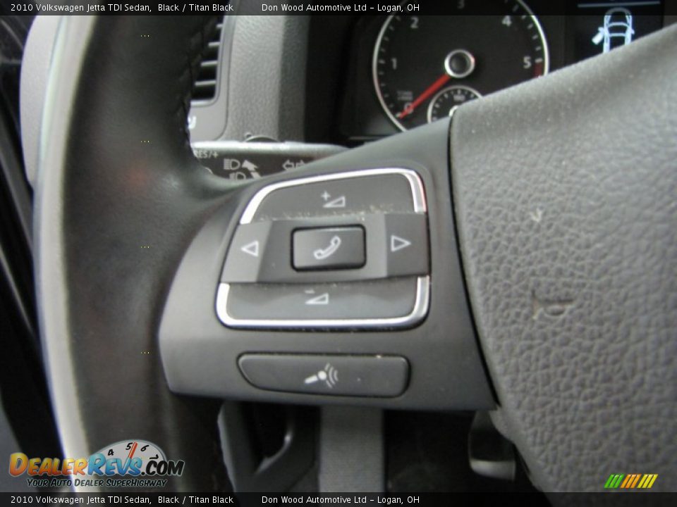 2010 Volkswagen Jetta TDI Sedan Black / Titan Black Photo #15