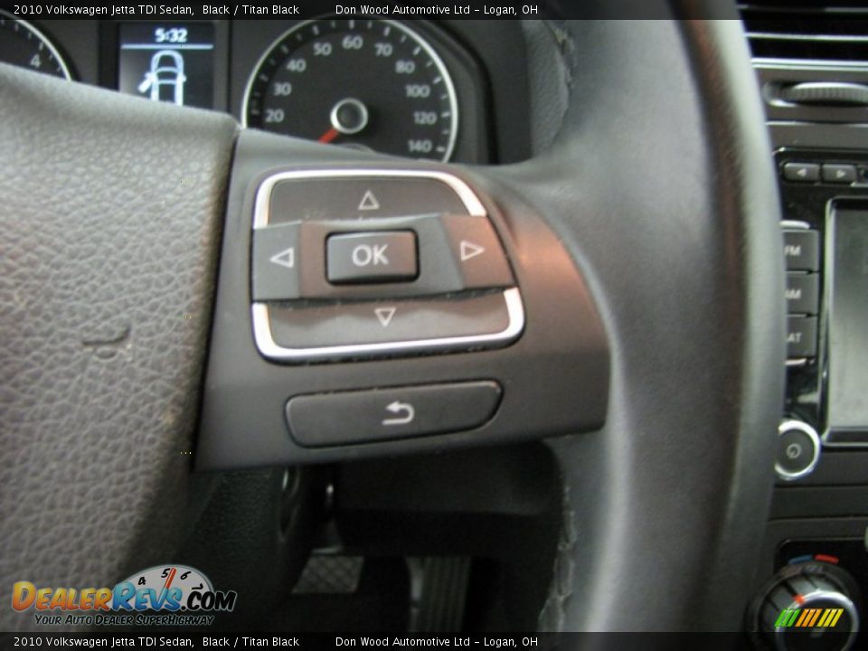 2010 Volkswagen Jetta TDI Sedan Black / Titan Black Photo #16