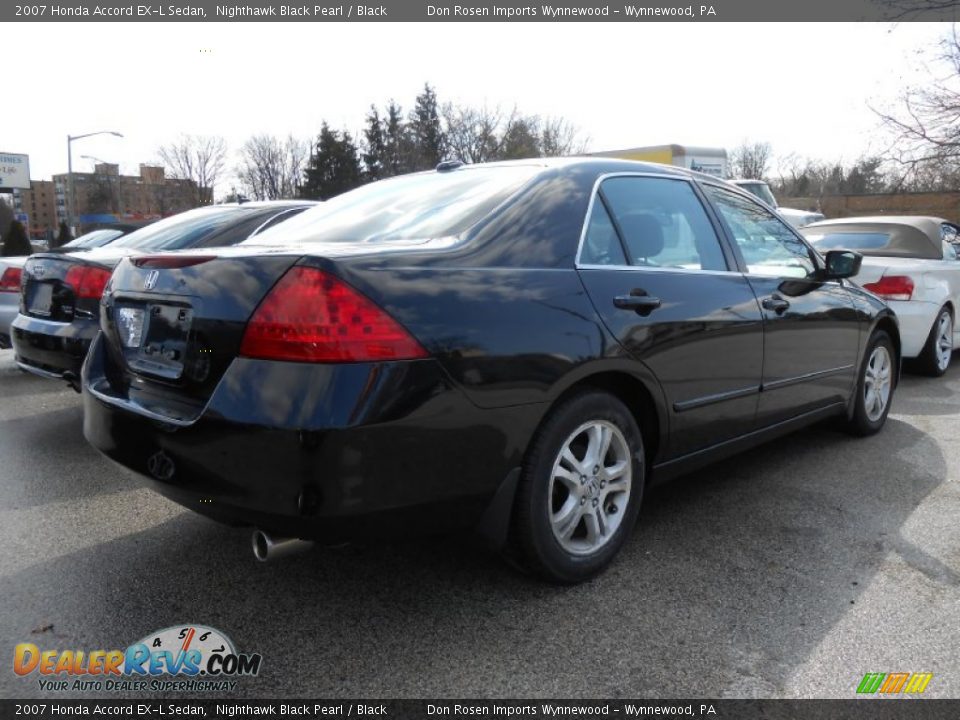 2007 Honda Accord EX-L Sedan Nighthawk Black Pearl / Black Photo #5