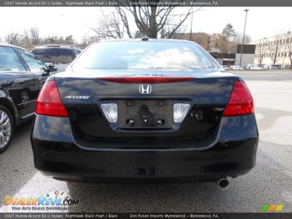 2007 Honda Accord EX-L Sedan Nighthawk Black Pearl / Black Photo #6
