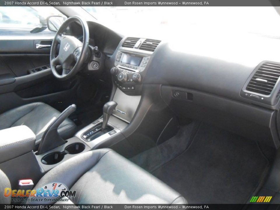 2007 Honda Accord EX-L Sedan Nighthawk Black Pearl / Black Photo #11