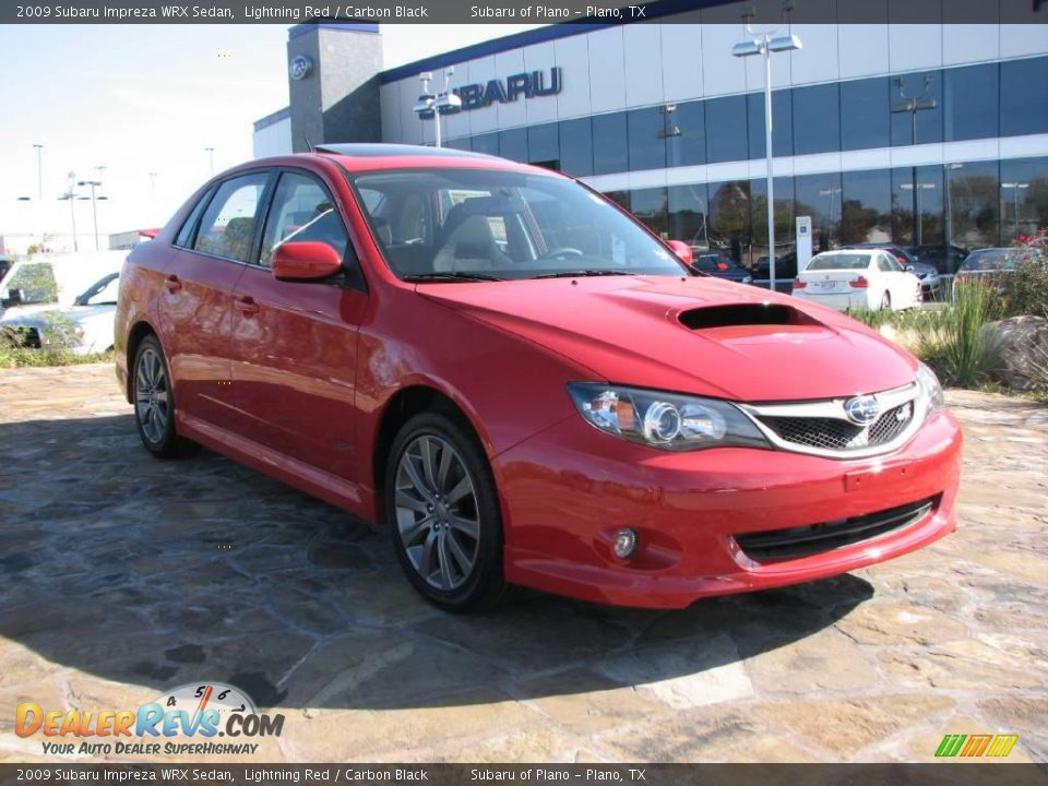 2009 Subaru Impreza WRX Sedan Lightning Red / Carbon Black Photo #1