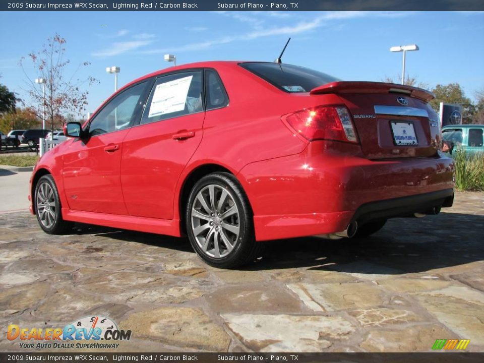 2009 Subaru Impreza WRX Sedan Lightning Red / Carbon Black Photo #3