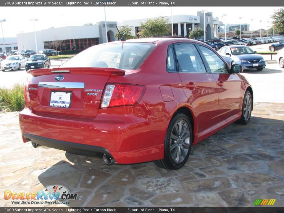 2009 Subaru Impreza WRX Sedan Lightning Red / Carbon Black Photo #4