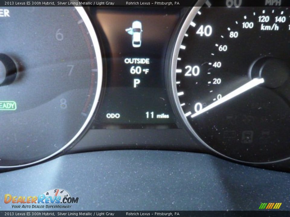 2013 Lexus ES 300h Hybrid Silver Lining Metallic / Light Gray Photo #19