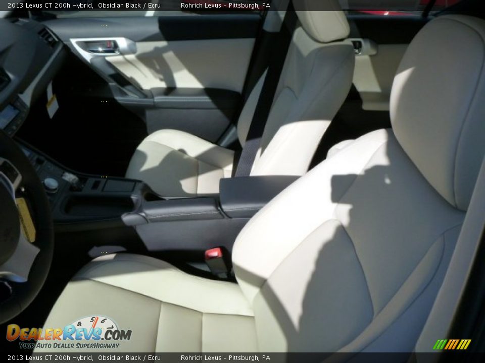 2013 Lexus CT 200h Hybrid Obsidian Black / Ecru Photo #10