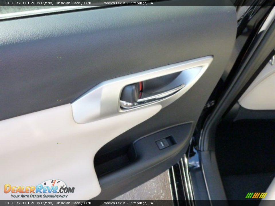 2013 Lexus CT 200h Hybrid Obsidian Black / Ecru Photo #13
