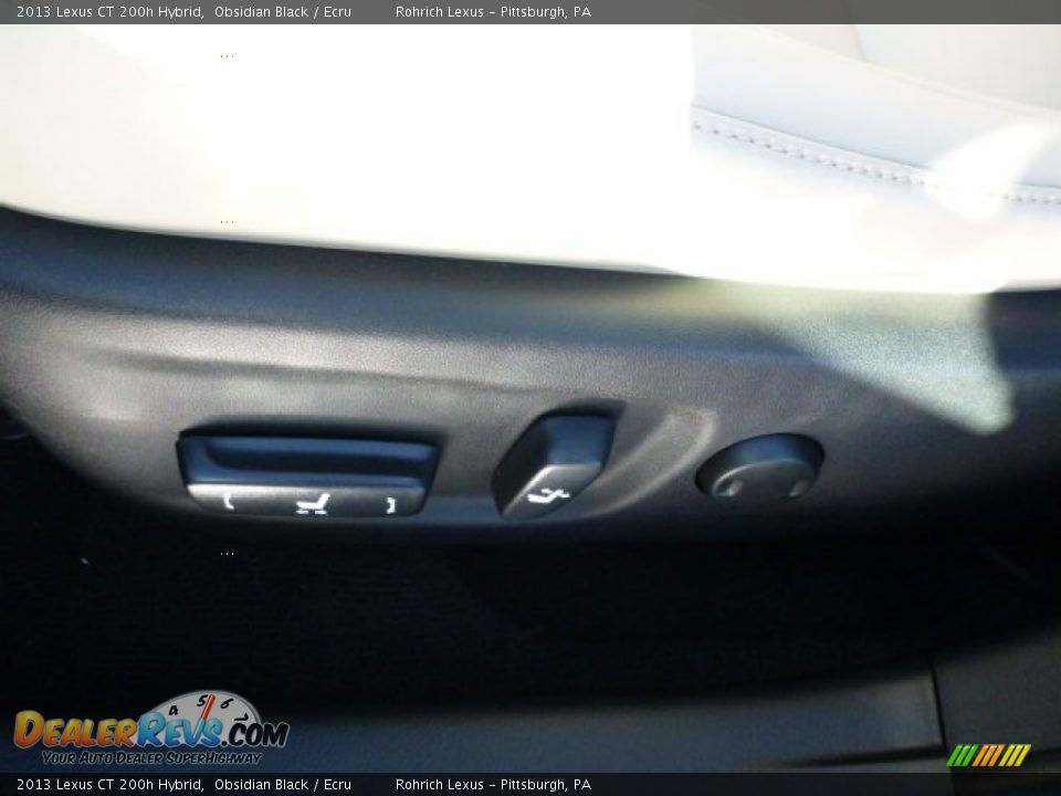 2013 Lexus CT 200h Hybrid Obsidian Black / Ecru Photo #16