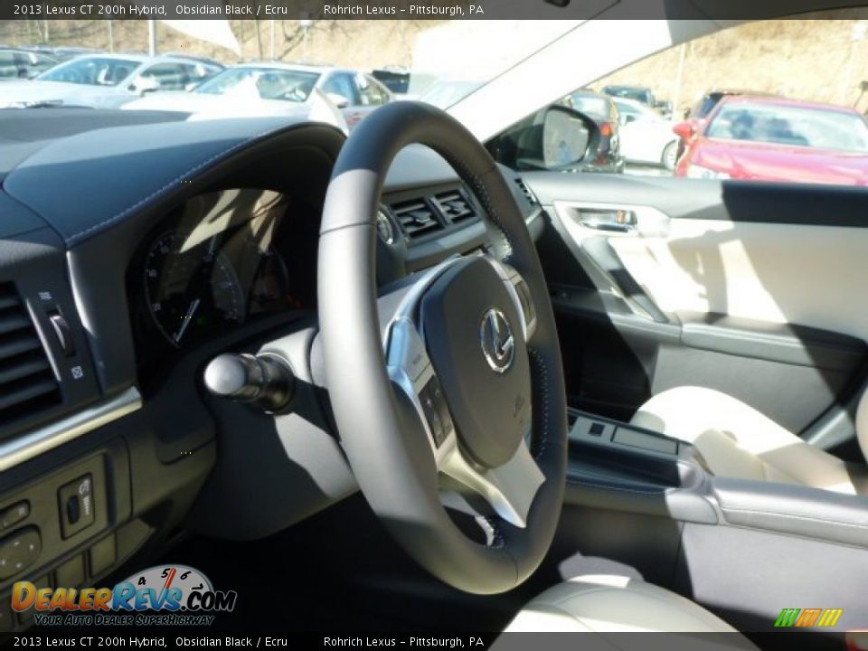 2013 Lexus CT 200h Hybrid Obsidian Black / Ecru Photo #17