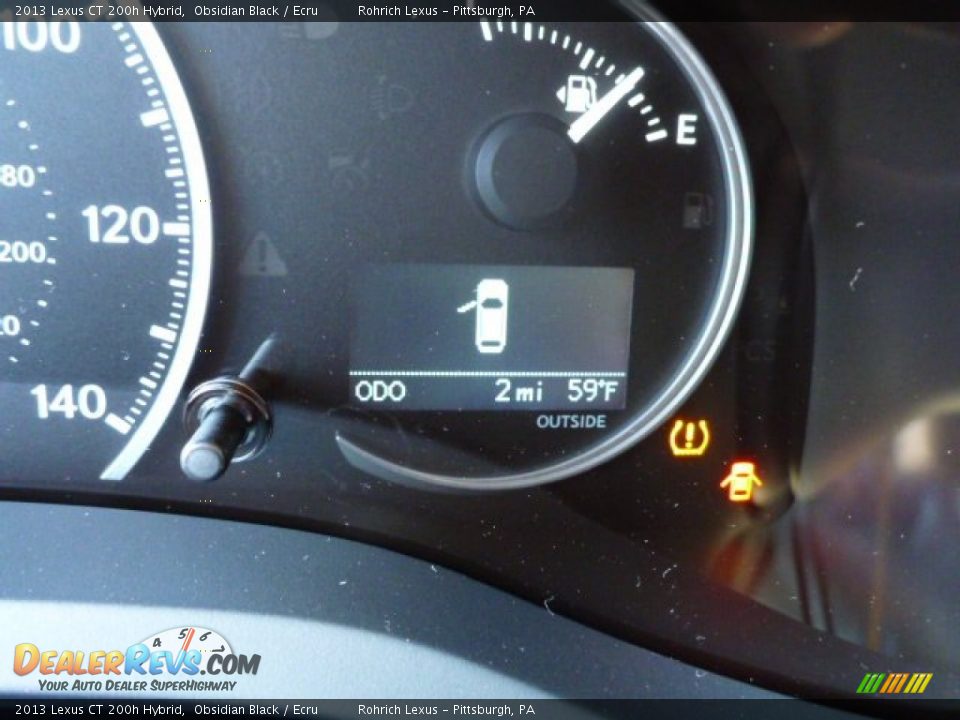 2013 Lexus CT 200h Hybrid Obsidian Black / Ecru Photo #19