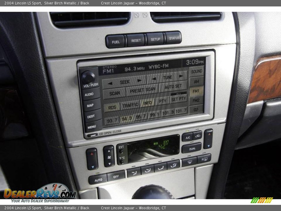 2004 Lincoln LS Sport Silver Birch Metallic / Black Photo #14