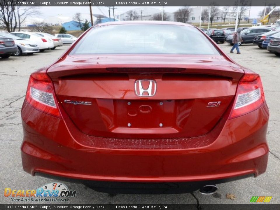 2013 Honda Civic Si Coupe Sunburst Orange Pearl / Black Photo #3