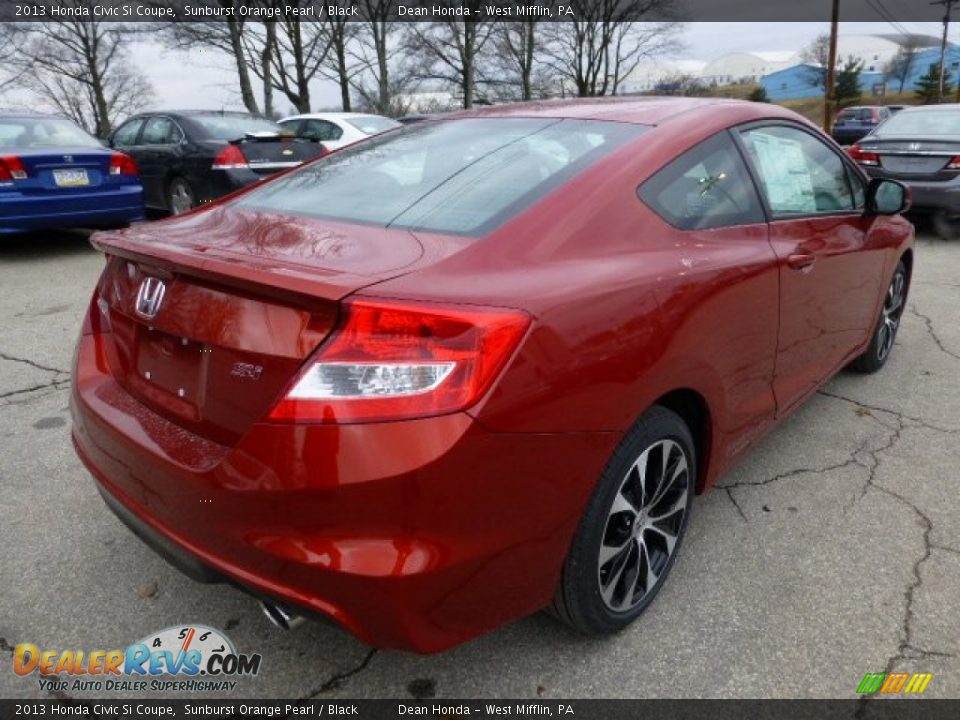 2013 Honda Civic Si Coupe Sunburst Orange Pearl / Black Photo #4