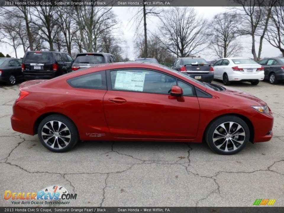 2013 Honda Civic Si Coupe Sunburst Orange Pearl / Black Photo #5