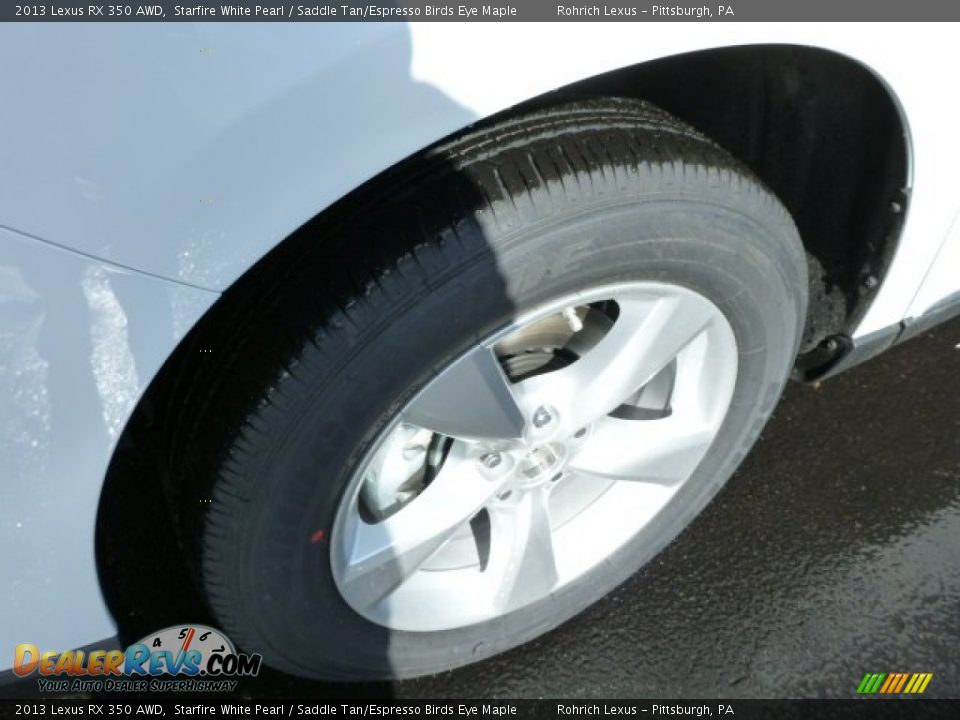 2013 Lexus RX 350 AWD Starfire White Pearl / Saddle Tan/Espresso Birds Eye Maple Photo #9