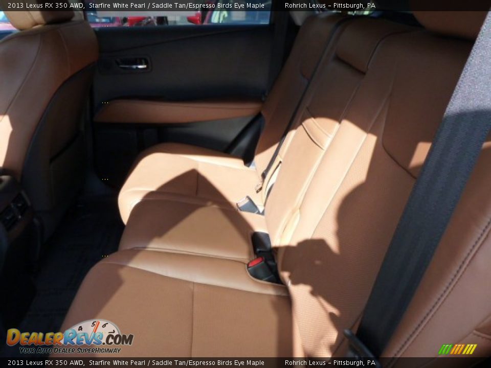 2013 Lexus RX 350 AWD Starfire White Pearl / Saddle Tan/Espresso Birds Eye Maple Photo #11