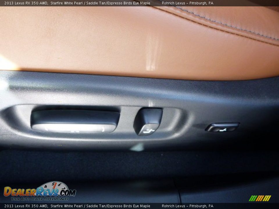 2013 Lexus RX 350 AWD Starfire White Pearl / Saddle Tan/Espresso Birds Eye Maple Photo #15