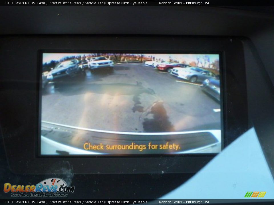 2013 Lexus RX 350 AWD Starfire White Pearl / Saddle Tan/Espresso Birds Eye Maple Photo #17