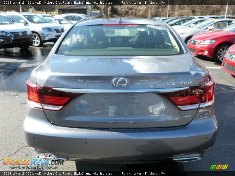 2013 Lexus LS 460 L AWD Nebula Gray Pearl / Black/Shimamoku Espresso Photo #3