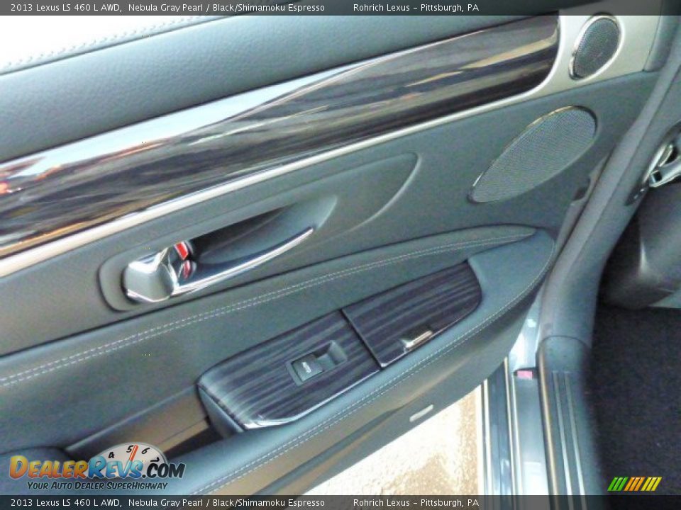 2013 Lexus LS 460 L AWD Nebula Gray Pearl / Black/Shimamoku Espresso Photo #12