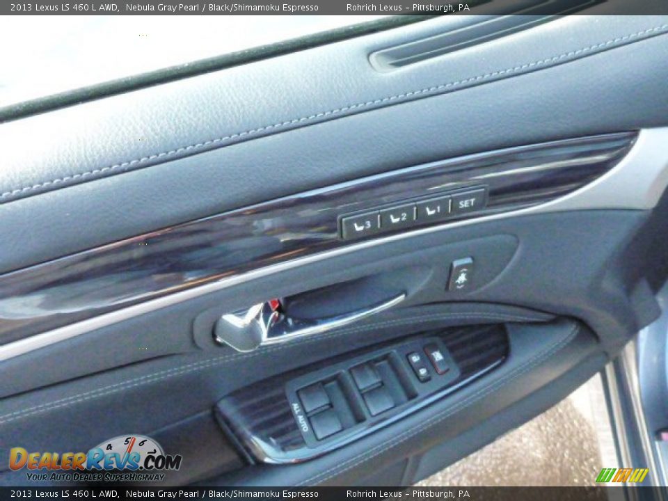 2013 Lexus LS 460 L AWD Nebula Gray Pearl / Black/Shimamoku Espresso Photo #13