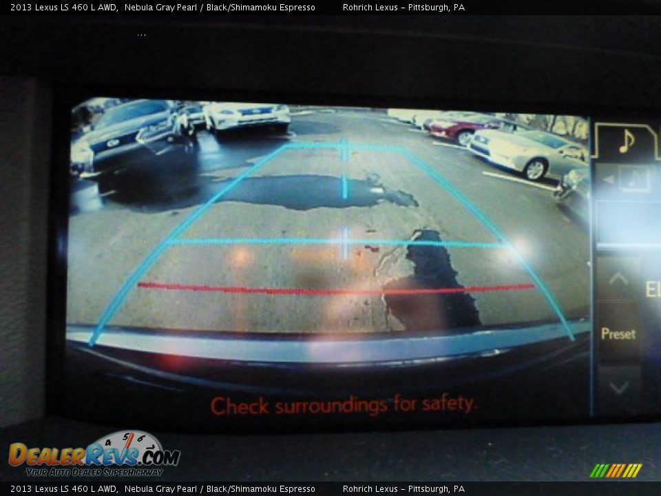 2013 Lexus LS 460 L AWD Nebula Gray Pearl / Black/Shimamoku Espresso Photo #18
