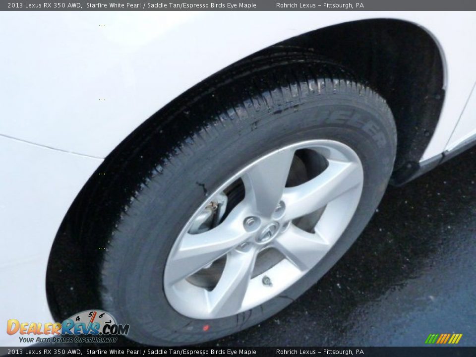 2013 Lexus RX 350 AWD Starfire White Pearl / Saddle Tan/Espresso Birds Eye Maple Photo #8