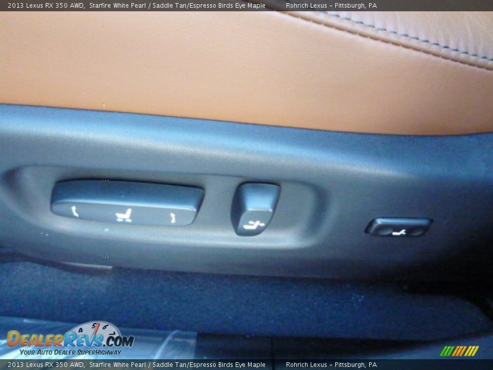 2013 Lexus RX 350 AWD Starfire White Pearl / Saddle Tan/Espresso Birds Eye Maple Photo #15