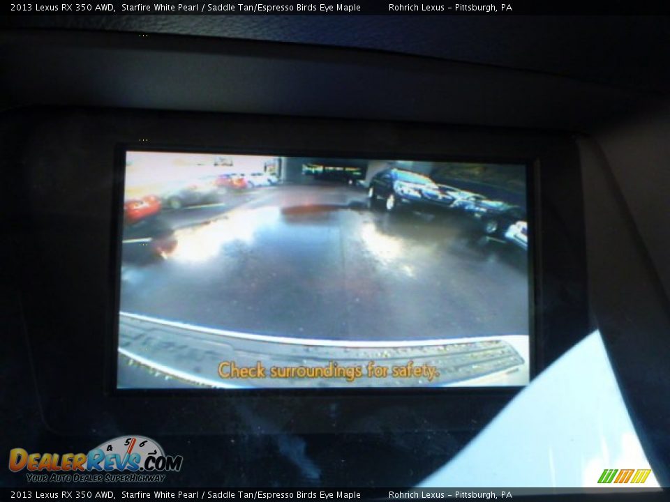 2013 Lexus RX 350 AWD Starfire White Pearl / Saddle Tan/Espresso Birds Eye Maple Photo #17