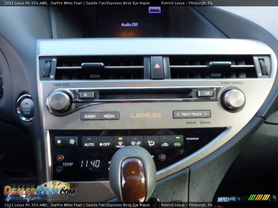 2013 Lexus RX 350 AWD Starfire White Pearl / Saddle Tan/Espresso Birds Eye Maple Photo #18