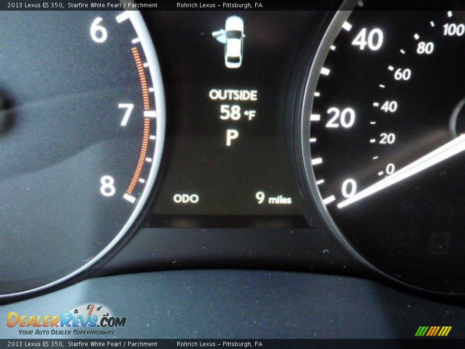 2013 Lexus ES 350 Starfire White Pearl / Parchment Photo #19