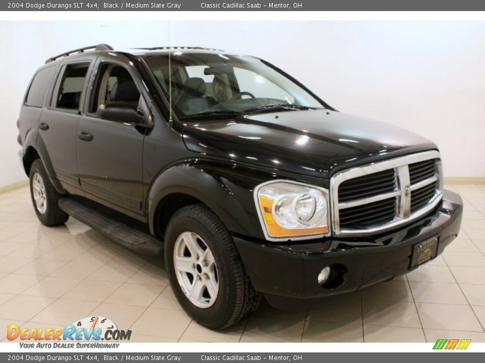 2004 Dodge Durango SLT 4x4 Black / Medium Slate Gray Photo #1