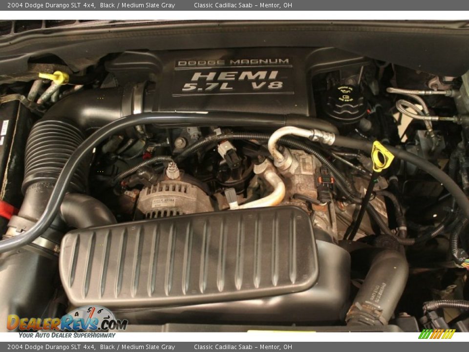 2004 Dodge Durango SLT 4x4 Black / Medium Slate Gray Photo #21