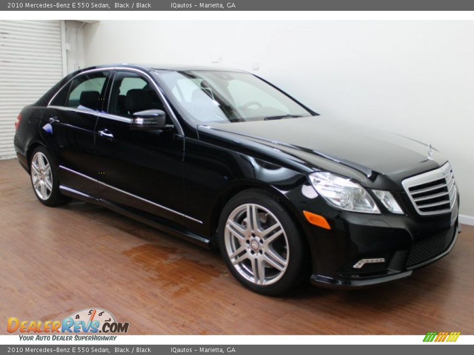2010 Mercedes-Benz E 550 Sedan Black / Black Photo #2