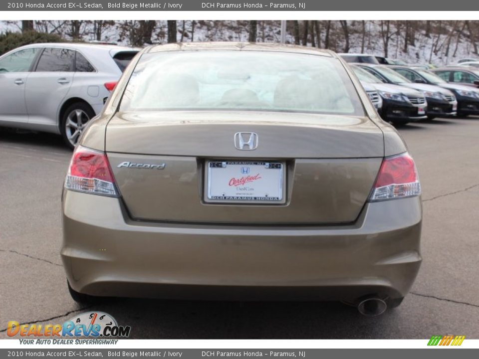 2010 Honda Accord EX-L Sedan Bold Beige Metallic / Ivory Photo #6