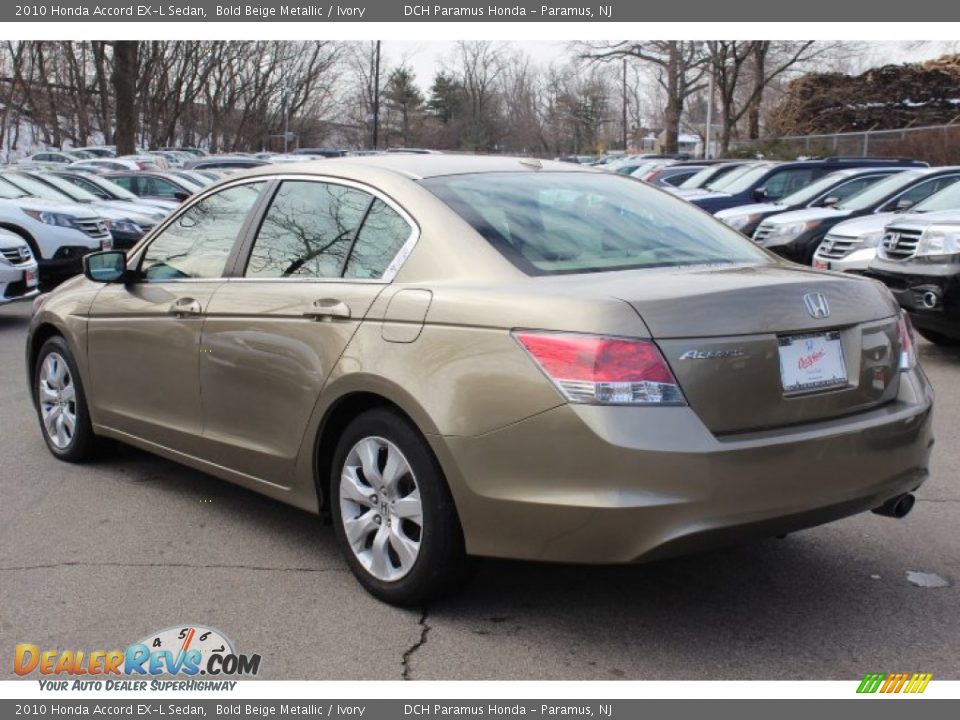 2010 Honda Accord EX-L Sedan Bold Beige Metallic / Ivory Photo #7